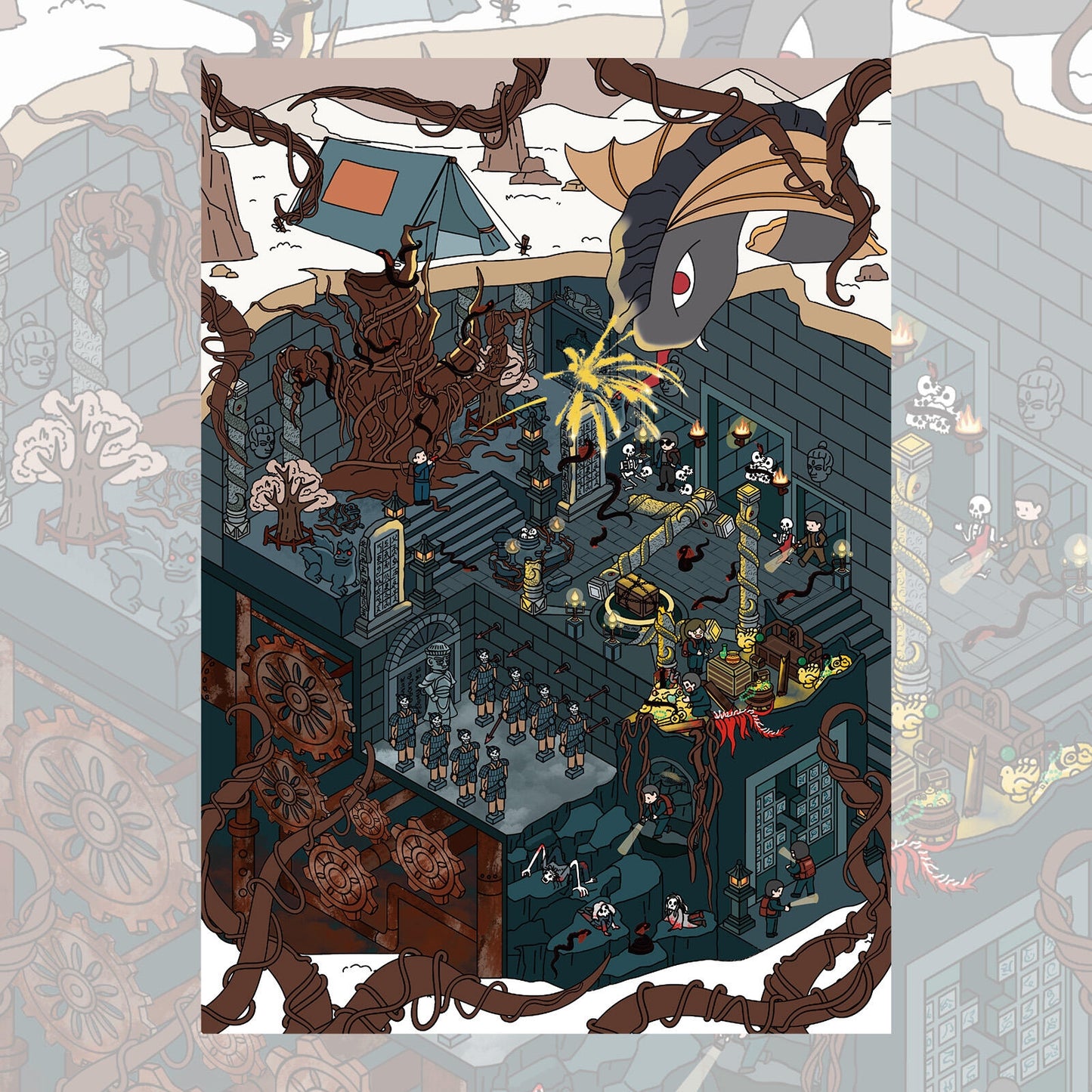 The Book of Dead Cities: The Desert Sea 3D Sticker