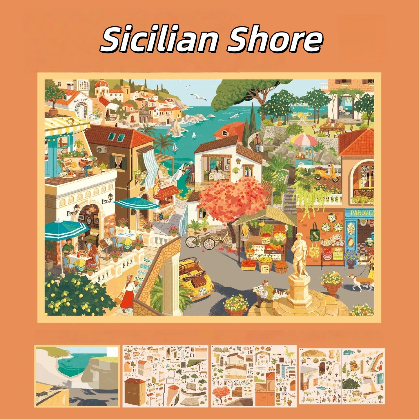 Globe Trotter 3D Sticker | 4 Cute Miniature Scenes