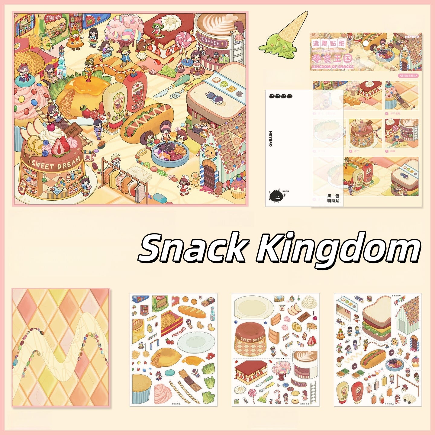 Warm Daily Life 3D Sticker | 7 Cute Miniature Scenes