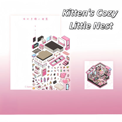 Dream Corner 3D Sticker | 3 Cute Miniature Scenes