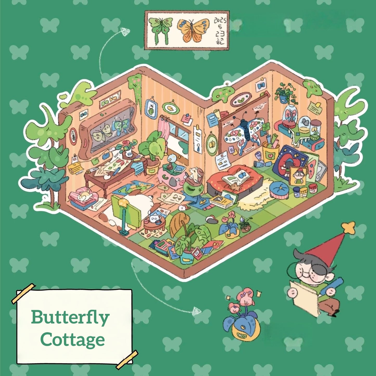 Dreamy Hideouts 3D Sticker | 4 Cute Miniature Scenes