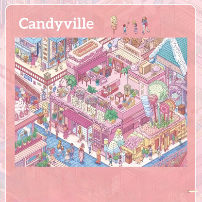 Little Town Stories 3D Sticker | 4 Cute Miniature Scenes