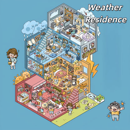 Apartment Series 3D Sticker | 3 Cute Miniature Scenes