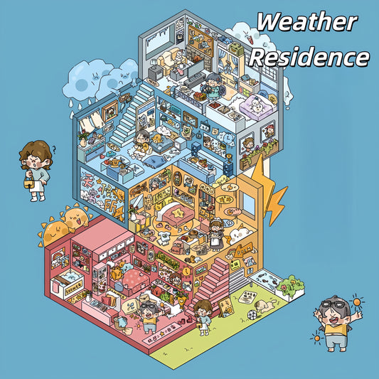 Apartment Series 3D Sticker | 3 Cute Miniature Scenes