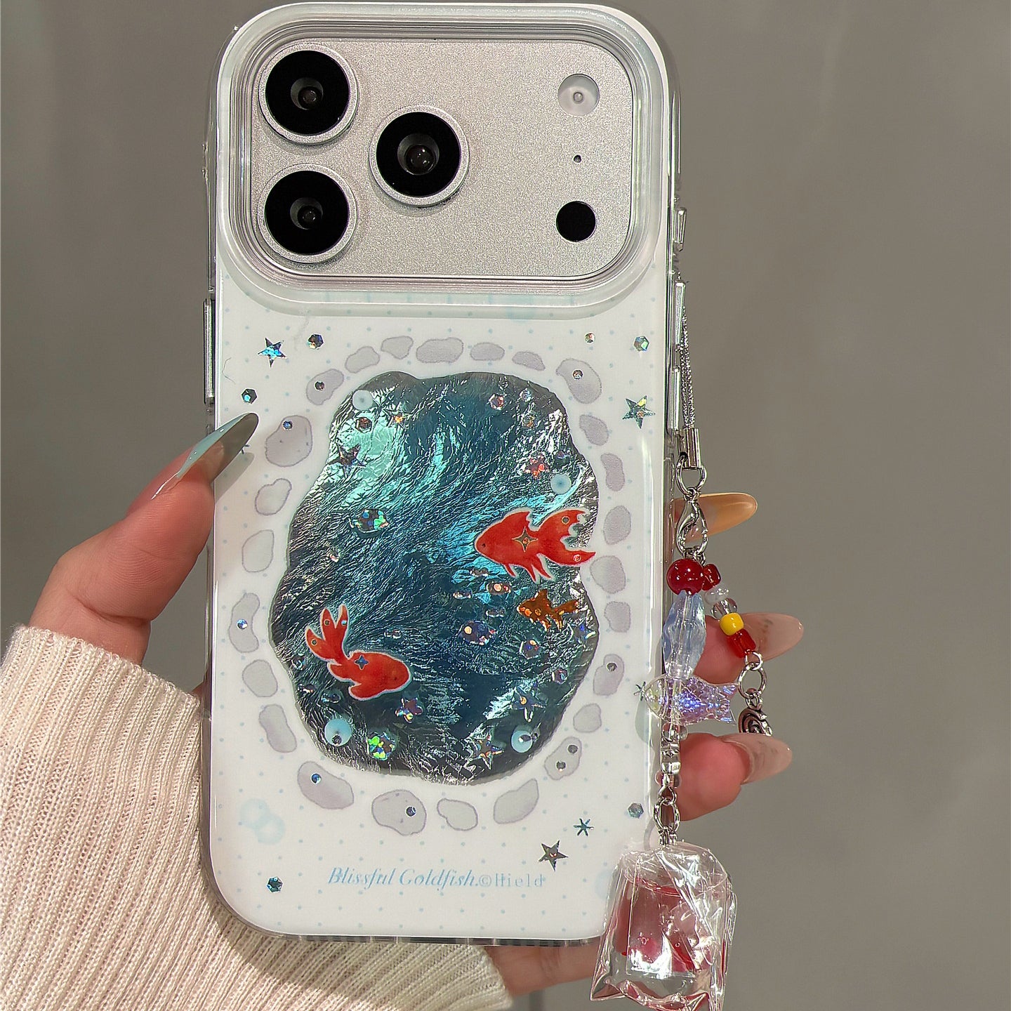 Cute Gilt Pond Lucky Koi Acrylic Phone Case