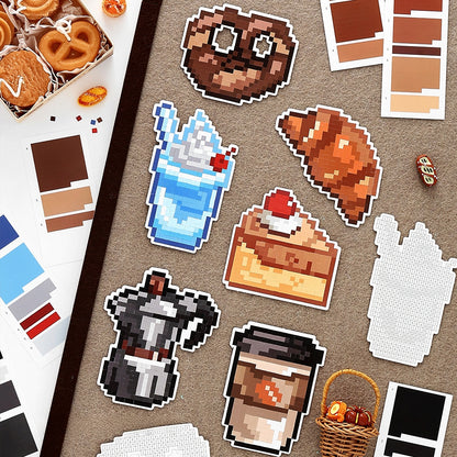 Food Pixel Bead Sticker | 6 Cute Miniature Scene