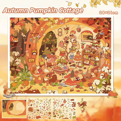 Four Season House 3D Sticker | 4 Cute Miniature Scenes