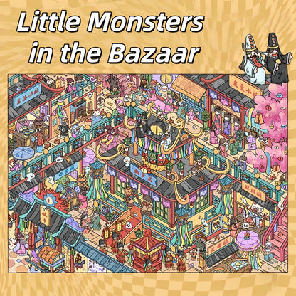 Little Monster Series 3D Sticker | 2 Cute Miniature Scenes