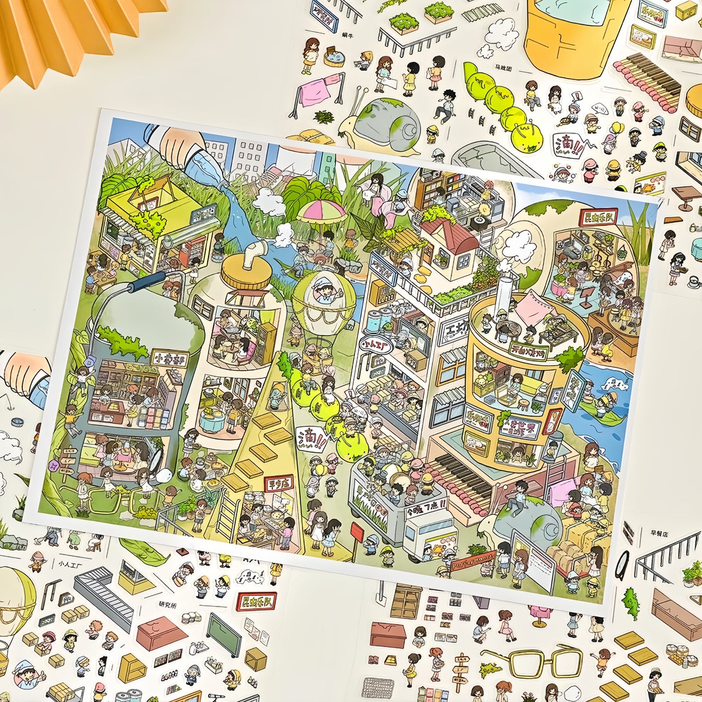 Magic World 3D Sticker | 6 Cute Miniature Scenes