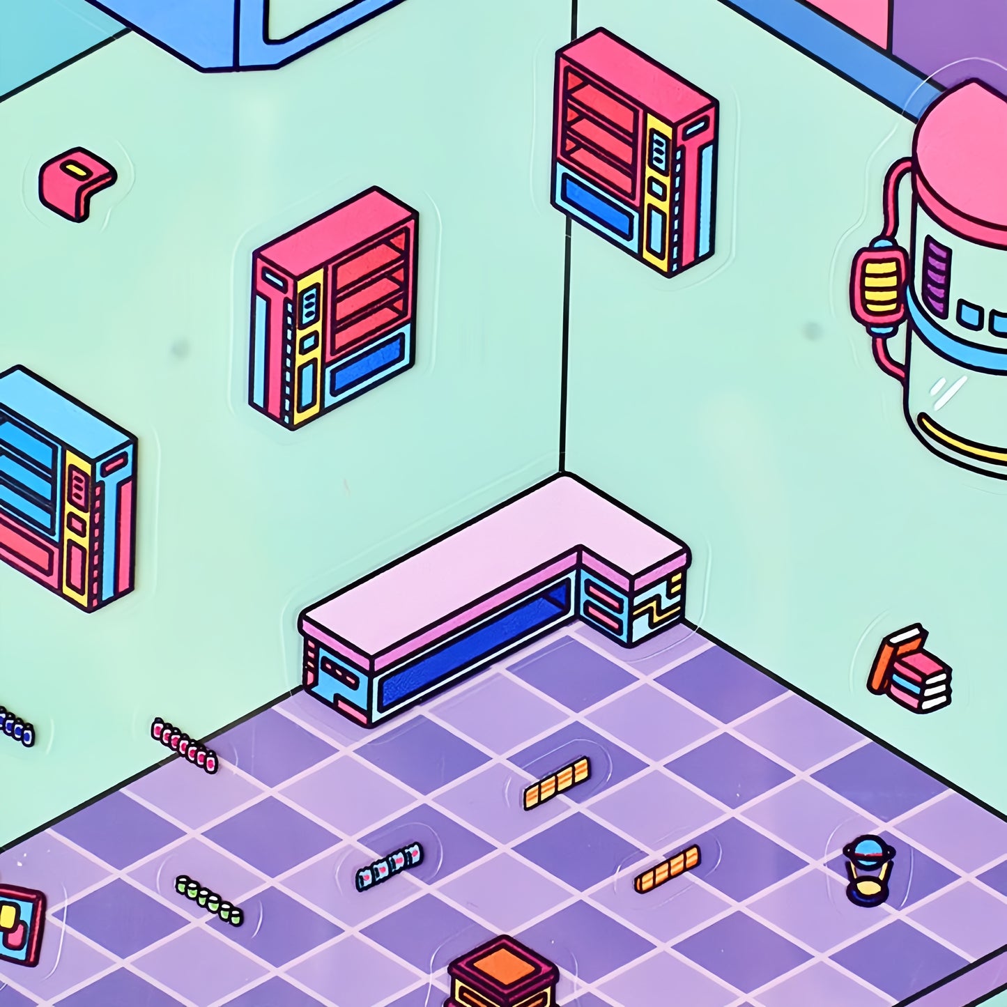 Flip Building 3D Sticker | 2 Cute Miniature Scenes