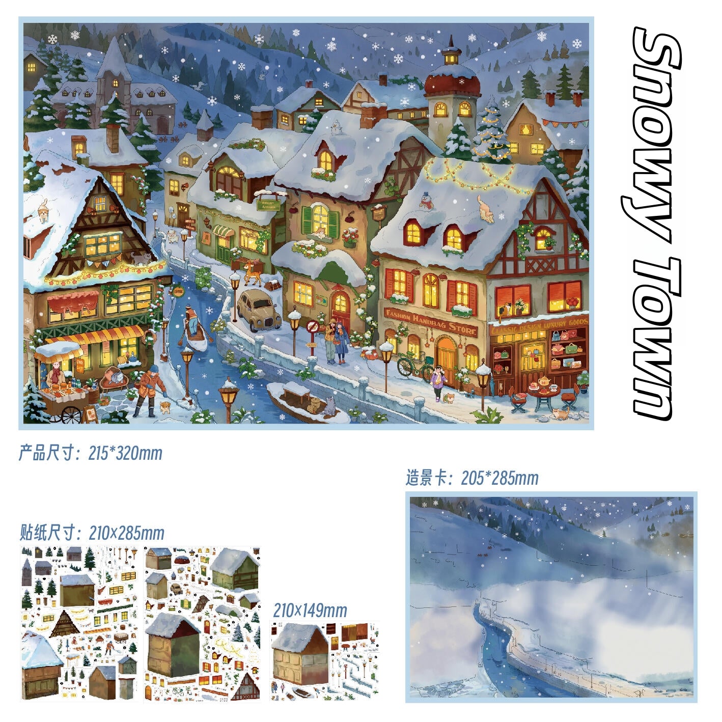 Encounter of Time 3D Sticker | 2 Cute Miniature Scenes