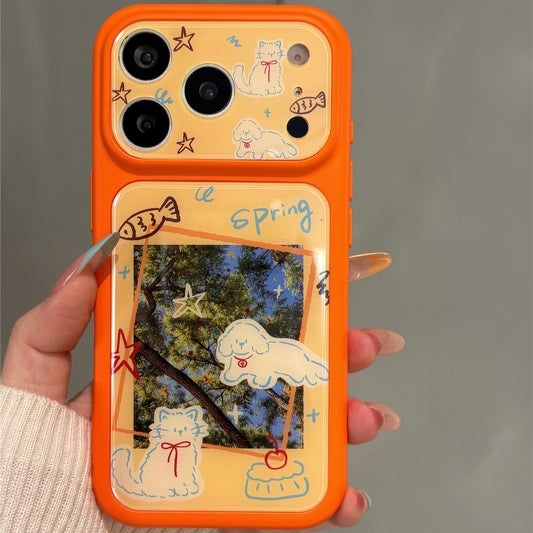Small Animals and Trees Illustration Acrylic Phone Case