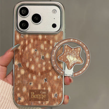 Fawn Pattern Stars Magnetic Stand Acrylic Phone Case