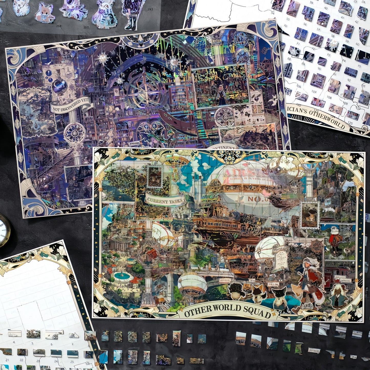 The Pivot of Resonant Heavens Series 3D Sticker | 2 Cute Miniature Scenes