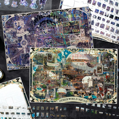 The Pivot of Resonant Heavens Series 3D Sticker | 2 Cute Miniature Scenes