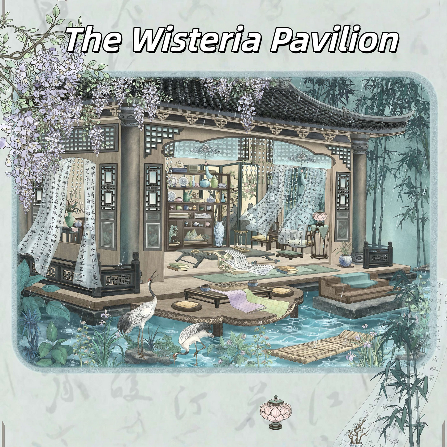 Elegant Retreat 3D Sticker | 2 Cute Miniature Scenes