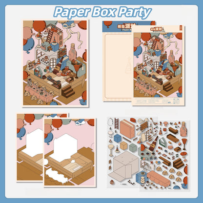Space Whispers 3D Sticker | 4 Cute Miniature Scenes