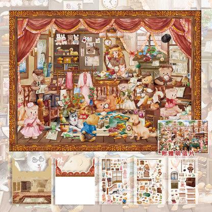 Oil Painting 3D Sticker | 3 Cute Miniature Scenes