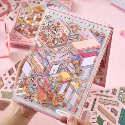 Sunshine Town 3D Sticker Book