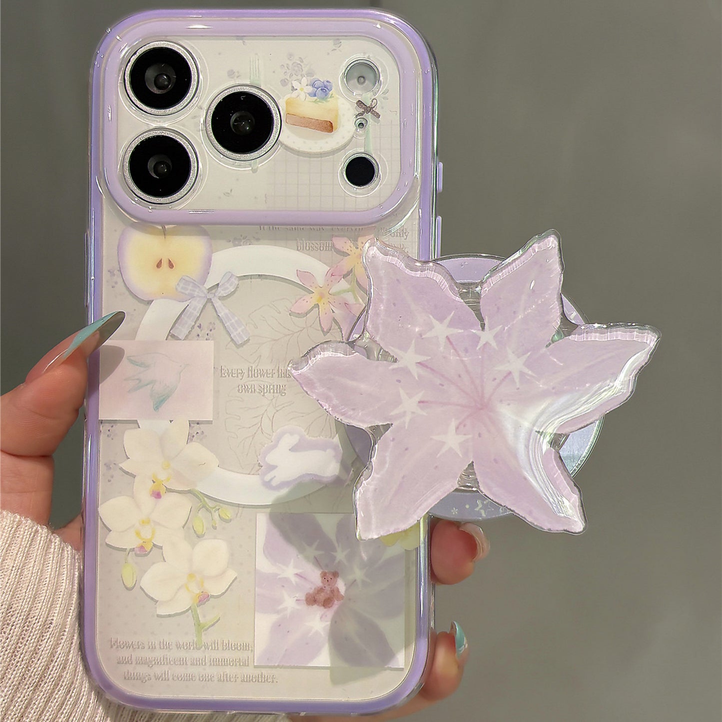 Lily Magnetic Stand Acrylic Phone Case