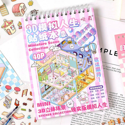 Life Simulation 3D Sticker Book