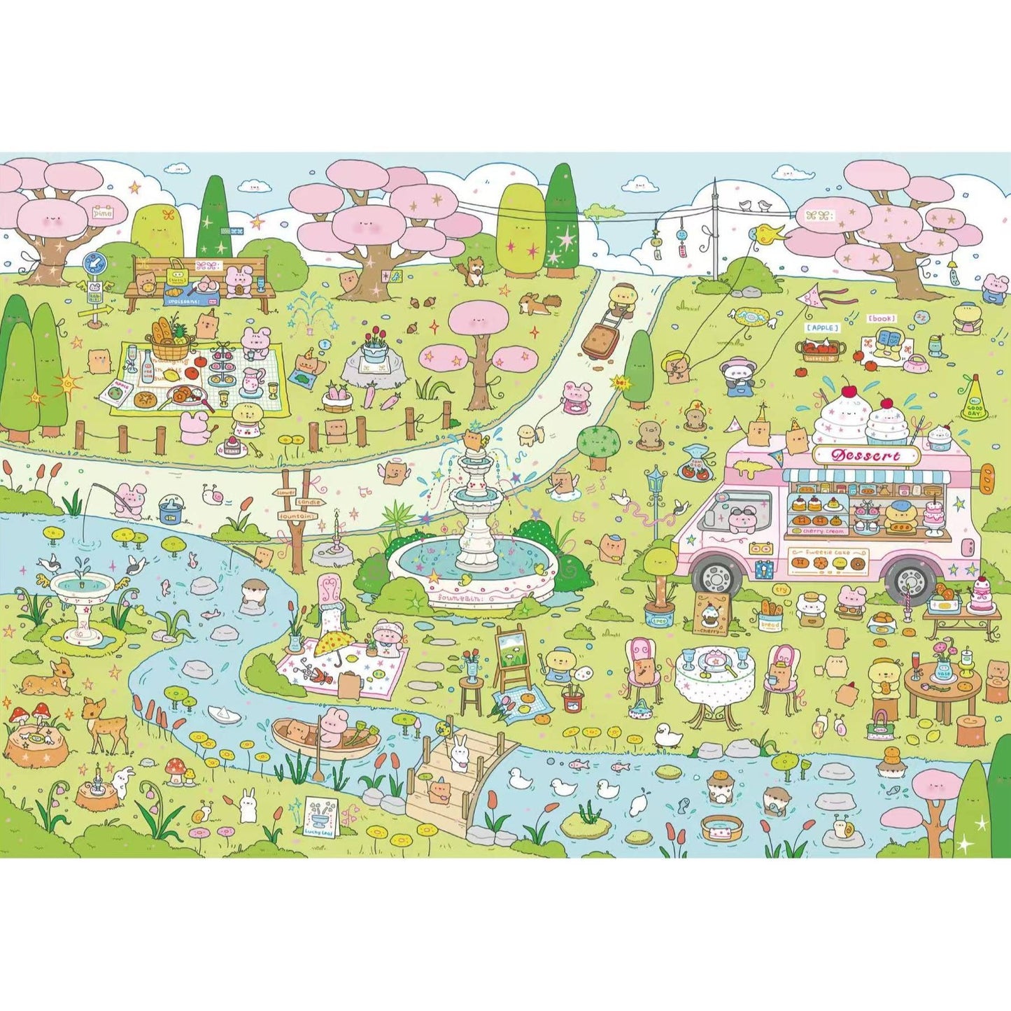 Leisure Daily 3D Sticker | 2 Cute Miniature Scenes