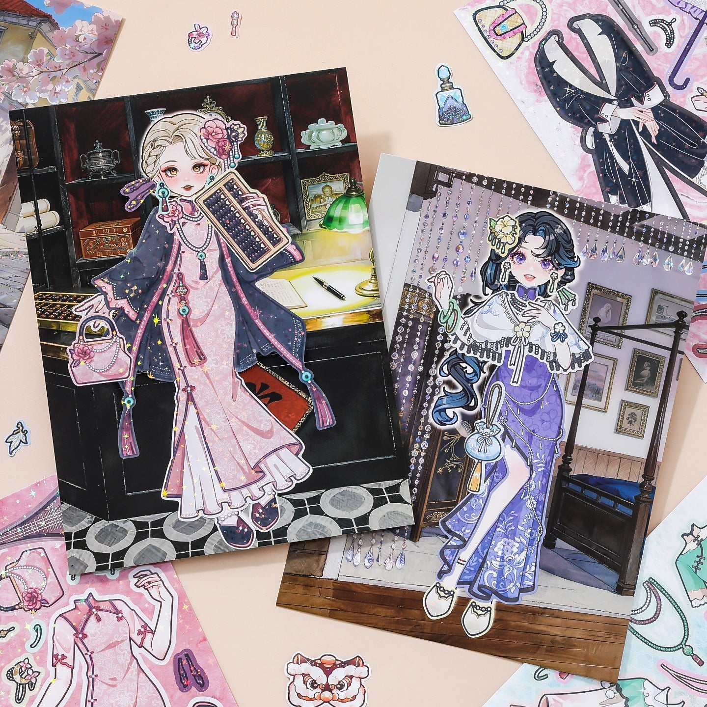 Republican Era Style Dress Up 3D Sticker Book