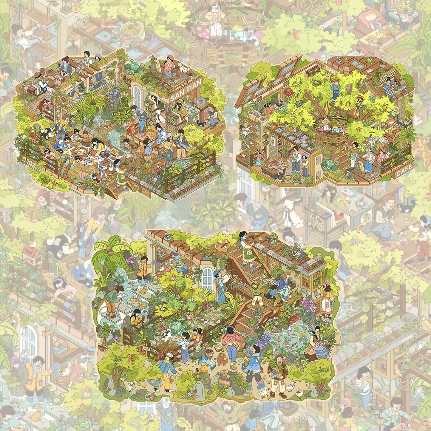 Forest Cabin 3D Sticker