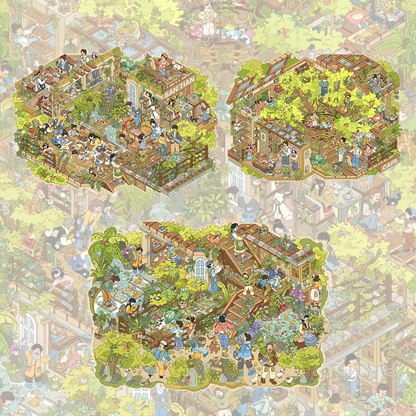 Forest Cabin 3D Sticker