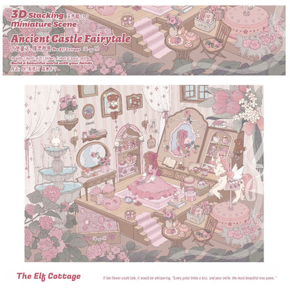 Fairy Tale Kiss 3D Sticker | 4 Cute Miniature Scenes