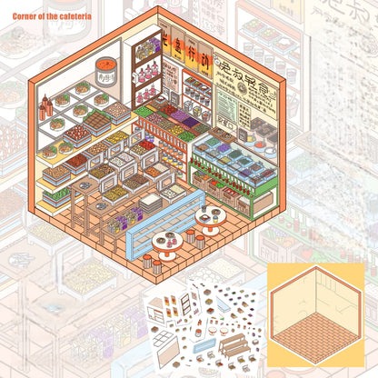 Campus Notes 3D Sticker | 2 Cute Miniature Scenes