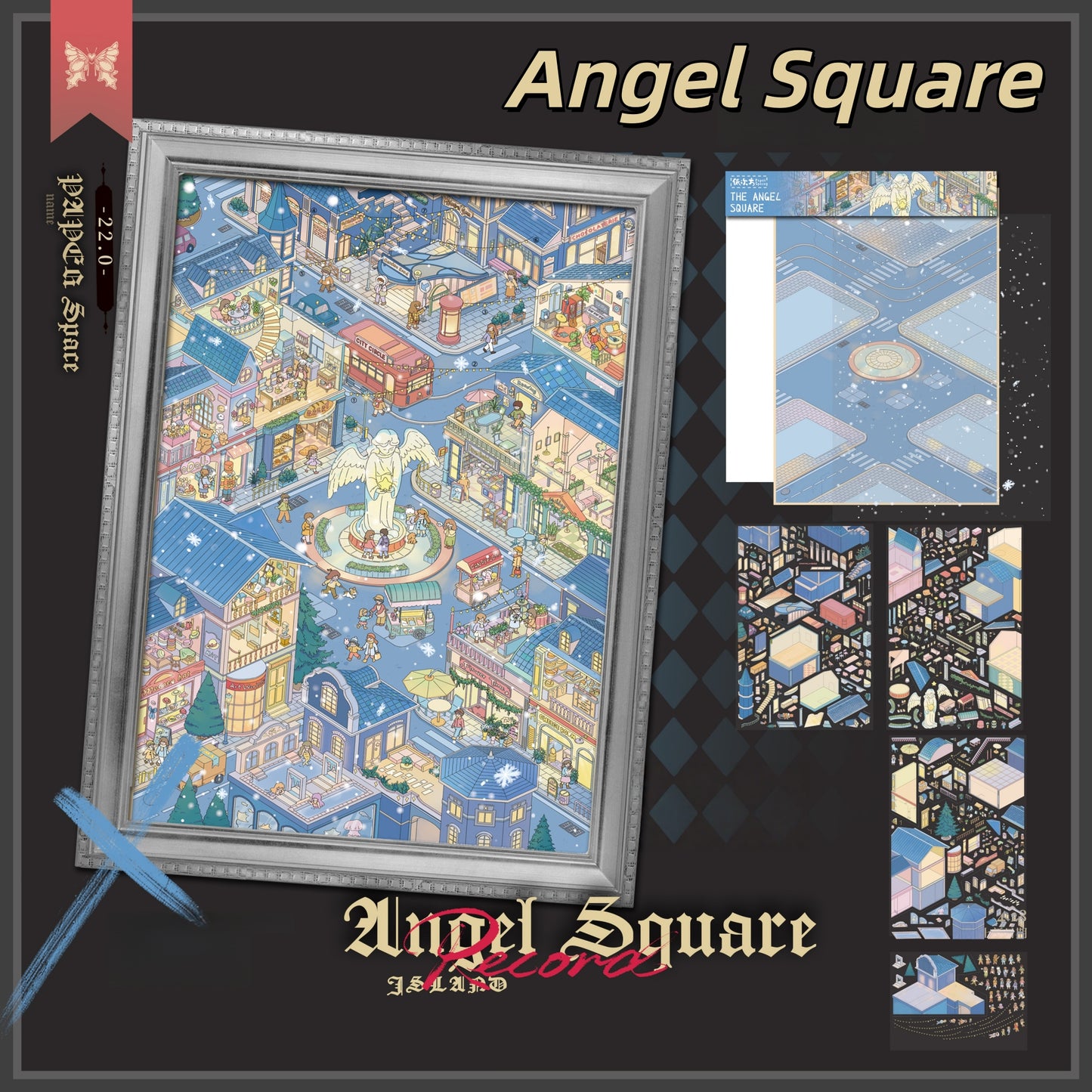 Fantasy Streetscape 3D Sticker | 2 Cute Miniature Scenes