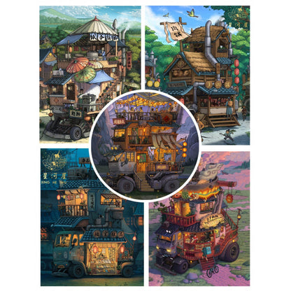 Mechanic Truck Shops 3D Sticker | 5 Cute Miniature Scenes