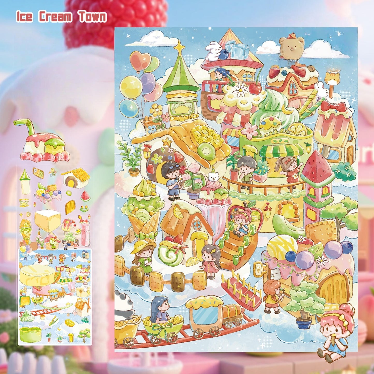 Ice Cream Town 3D Sticker