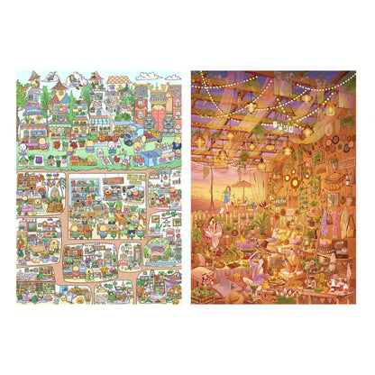 Hour of Gathering 3D Sticker | 2 Cute Miniature Scenes