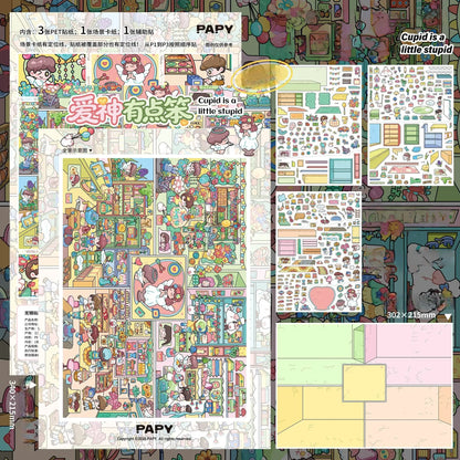 Leisure Life 3D Sticker | 3 Cute Miniature Scenes