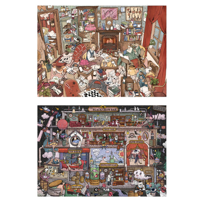 Under the Dim Light 3D Sticker | 2 Cute Miniature Scenes