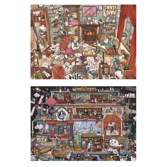 Under the Dim Light 3D Sticker | 2 Cute Miniature Scenes