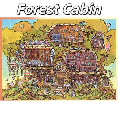 Fairy Tale Cottage 3D Sticker | 2 Cute Miniature Scenes