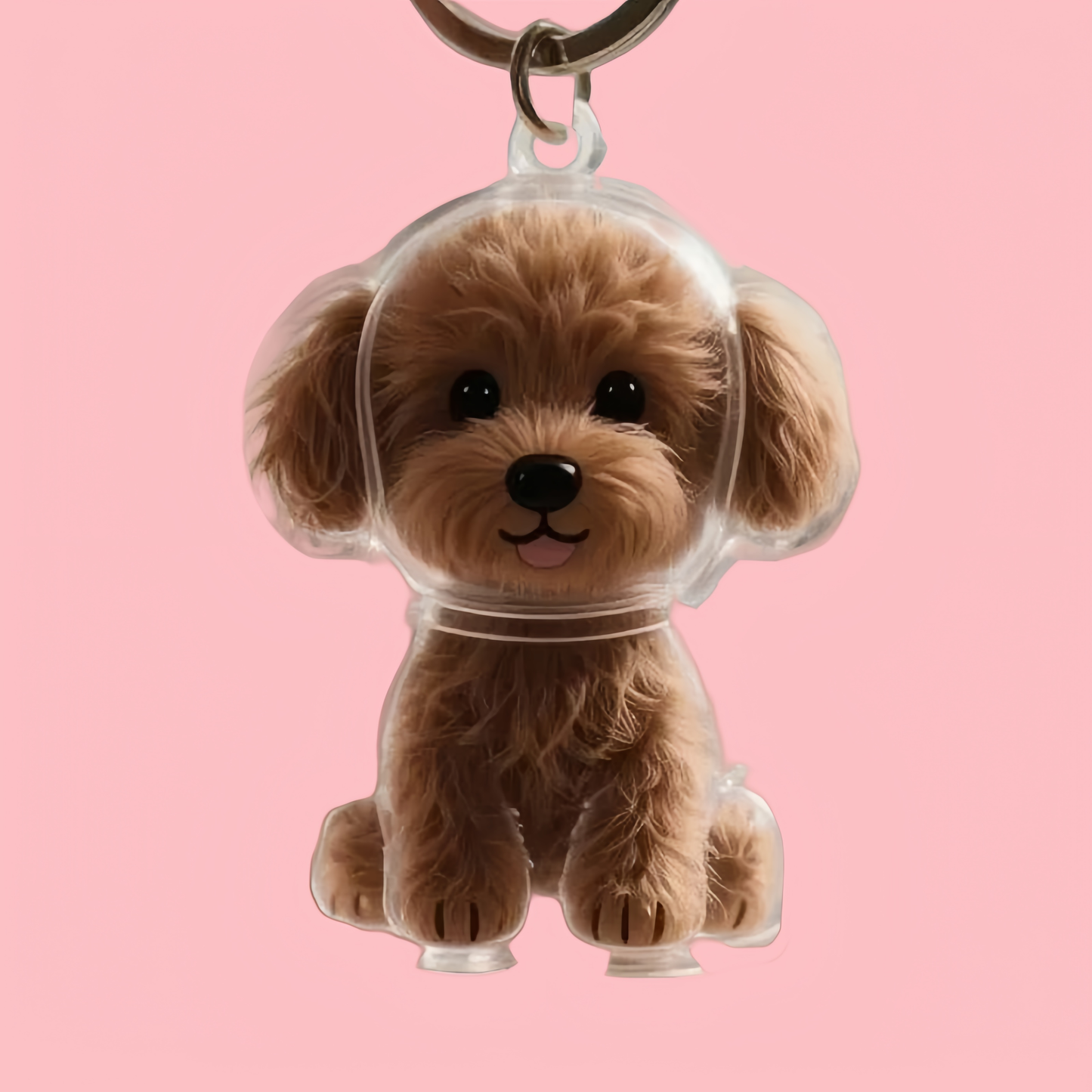 Puppy Kitty Hair Pendant Key Chain