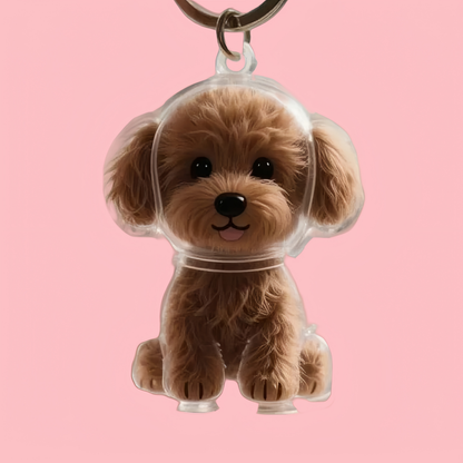 Puppy Kitty Hair Pendant Key Chain