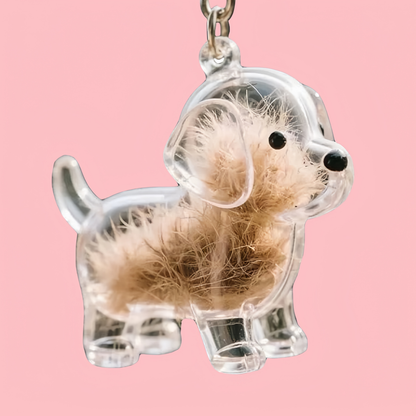 Puppy Kitty Hair Pendant Key Chain
