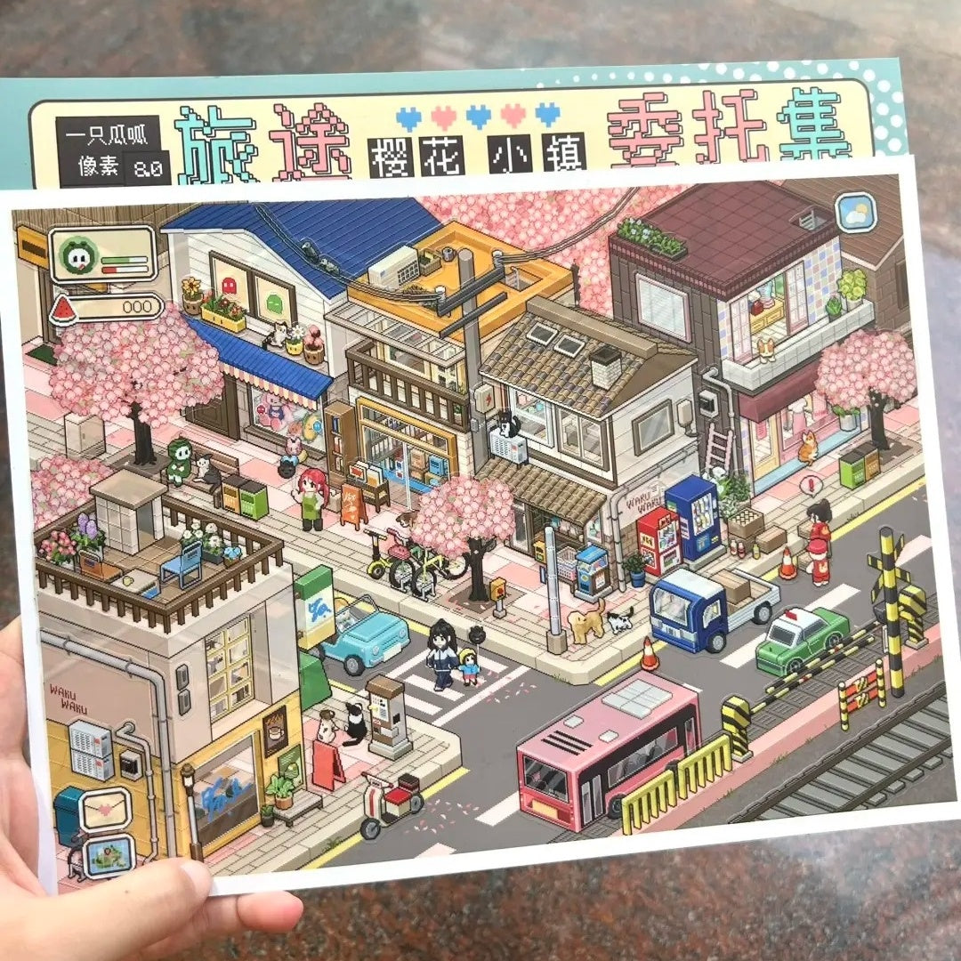 Travel Quest 3D Sticker | 5 Cute Miniature Scenes