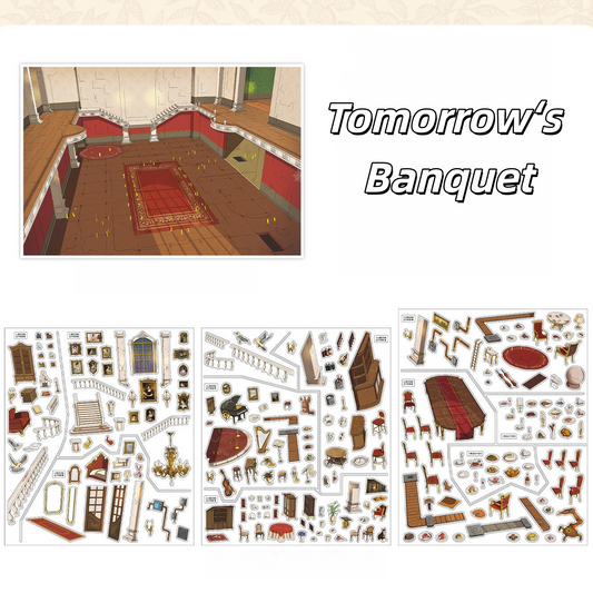 Final Toast 3D Sticker | 2 Cute Miniature Scenes