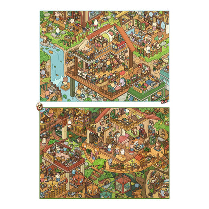 Animal Forest Series 3D Sticker | 2 Cute Miniature Scenes