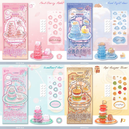 Sweet Dreams 3D Stackable Stickers | 4 Cute Miniature Themes