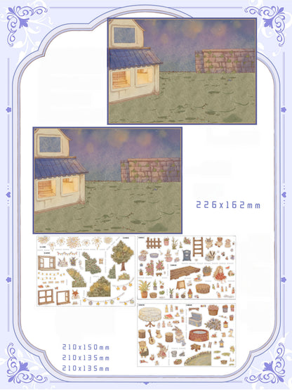 A Year of Festivals 3D Sticker | 4 Cute Miniature Scenes