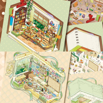 Universal Realm 3D Sticker | 6 Cute Miniature Scenes