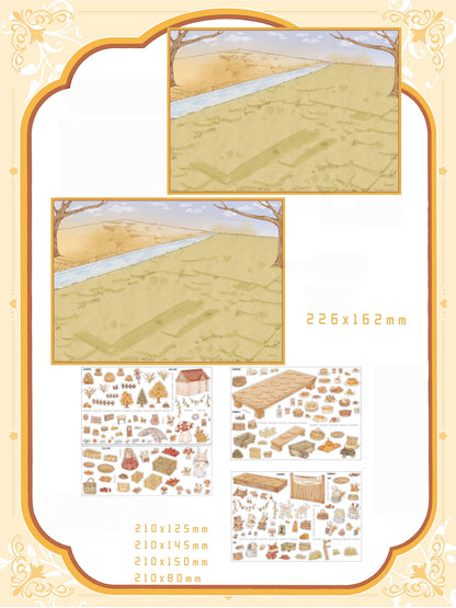 A Year of Festivals 3D Sticker | 4 Cute Miniature Scenes