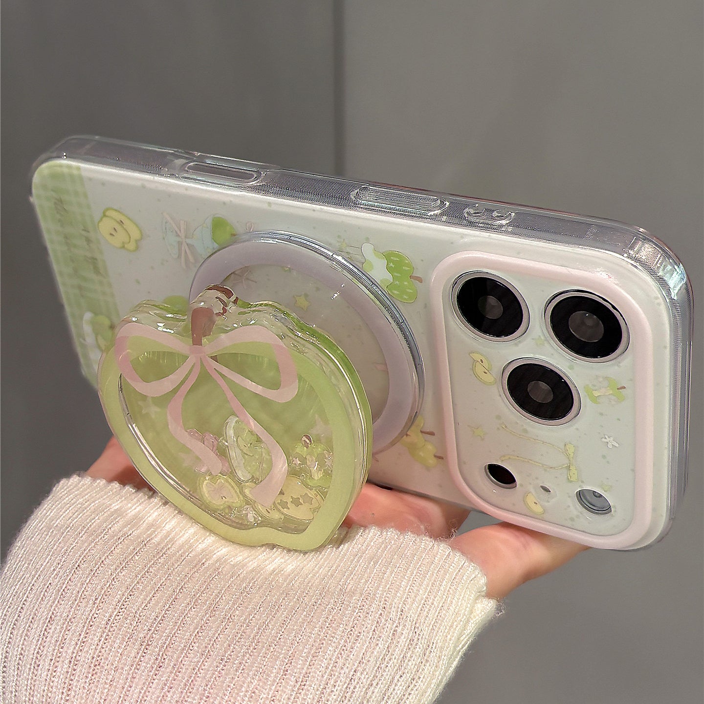 Green Apple Wobble Magnetic Stand Acrylic Phone Case